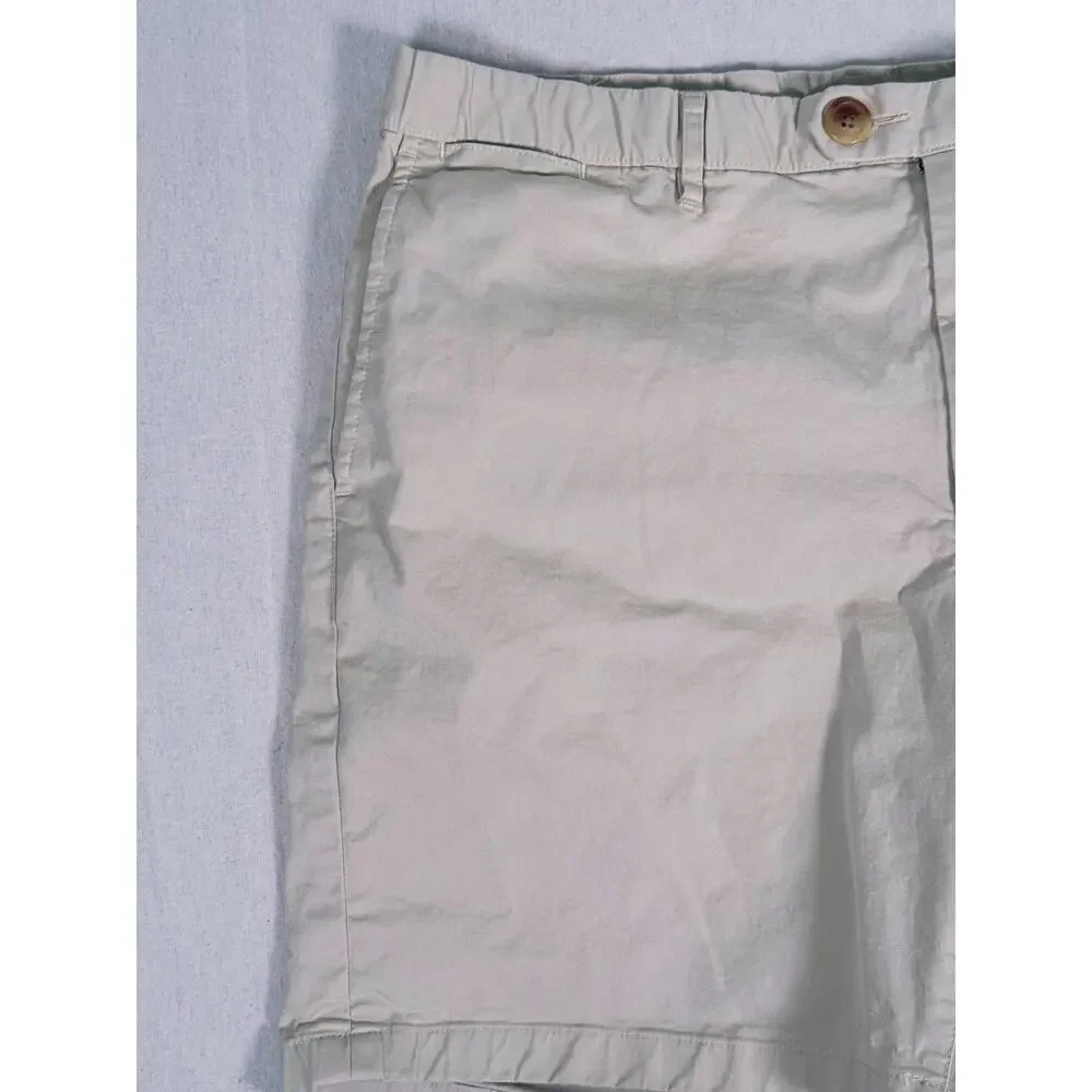 Proper Cloth Mens Chino Shorts Cotton Size 36 Khaki Beige Golf Preppy Stretch